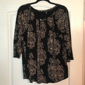 Black and Tan Pattern Shirt